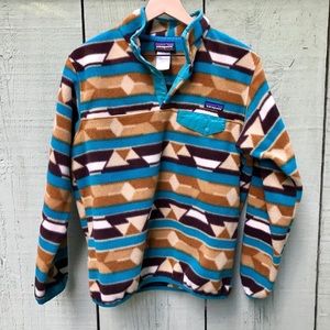 Tribal button up Patagonia Synchilla Size M